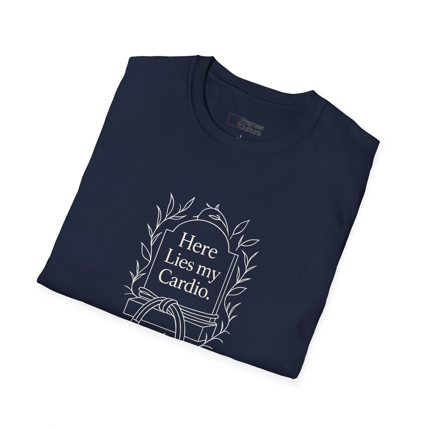 Jiu Jitsu T-Shirt - Here Lies My Cardio - Black & White