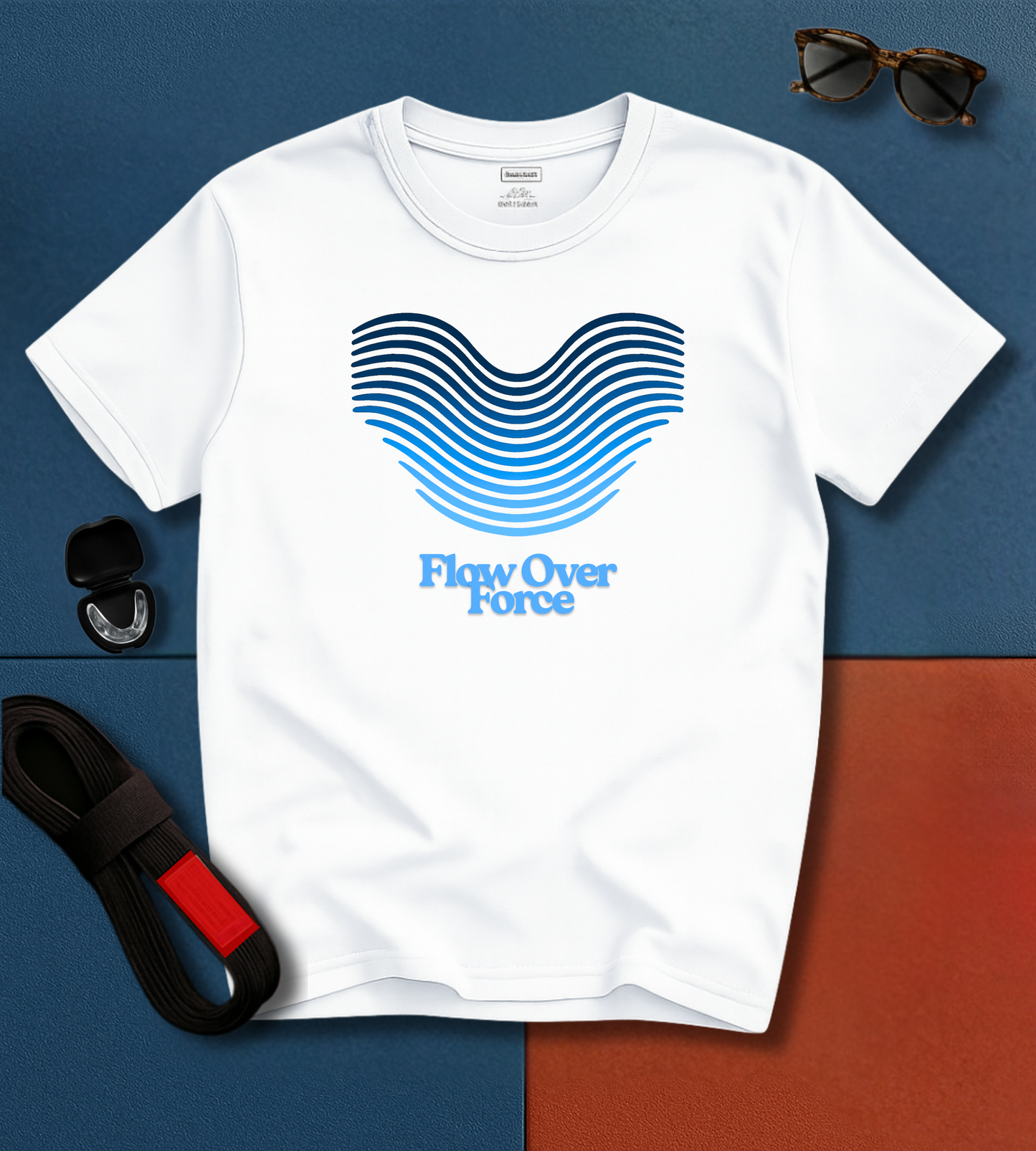 Brazilian Jiu-Jitsu Short Sleeve Shirt: Flow Over Force