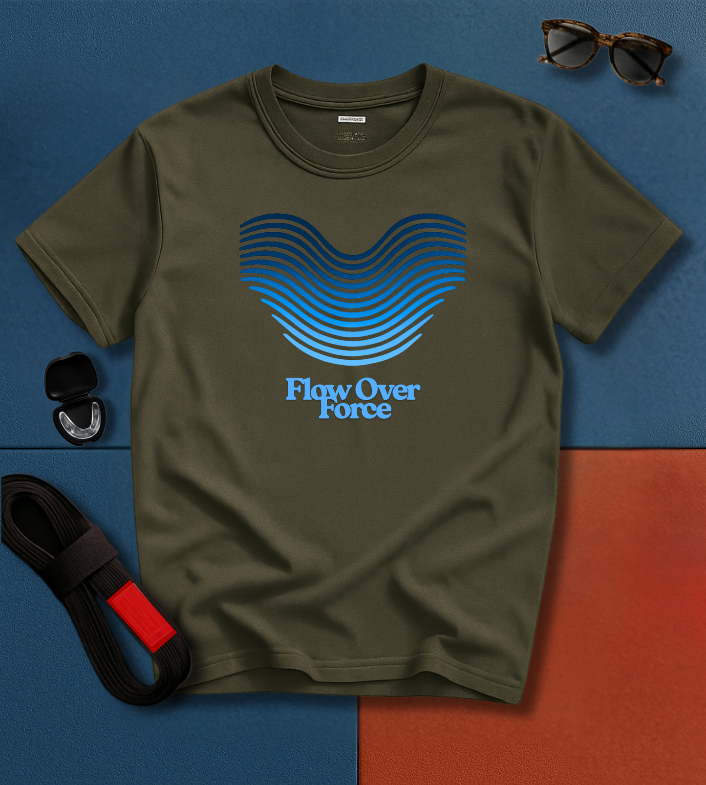 Brazilian Jiu-Jitsu Short Sleeve Shirt: Flow Over Force