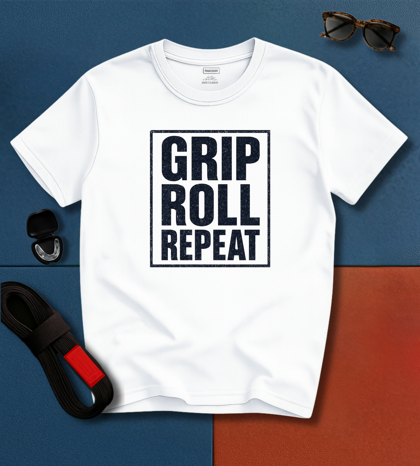 Brazilian Jiu-Jitsu Short Sleeve Shirt: Grip, Roll, Repeat