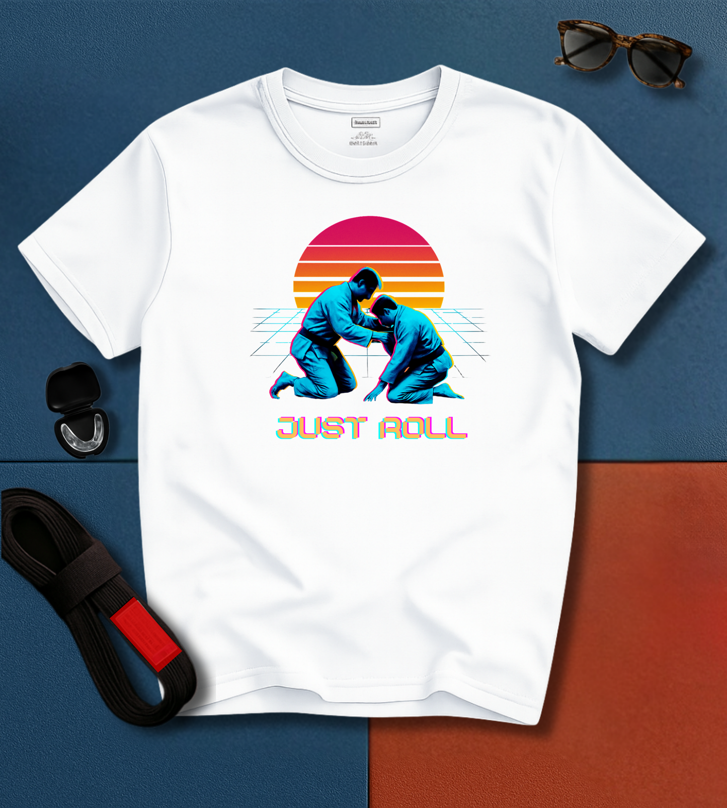 Brazilian Jiu-Jitsu Short Sleeve Shirt: Just Roll Retro