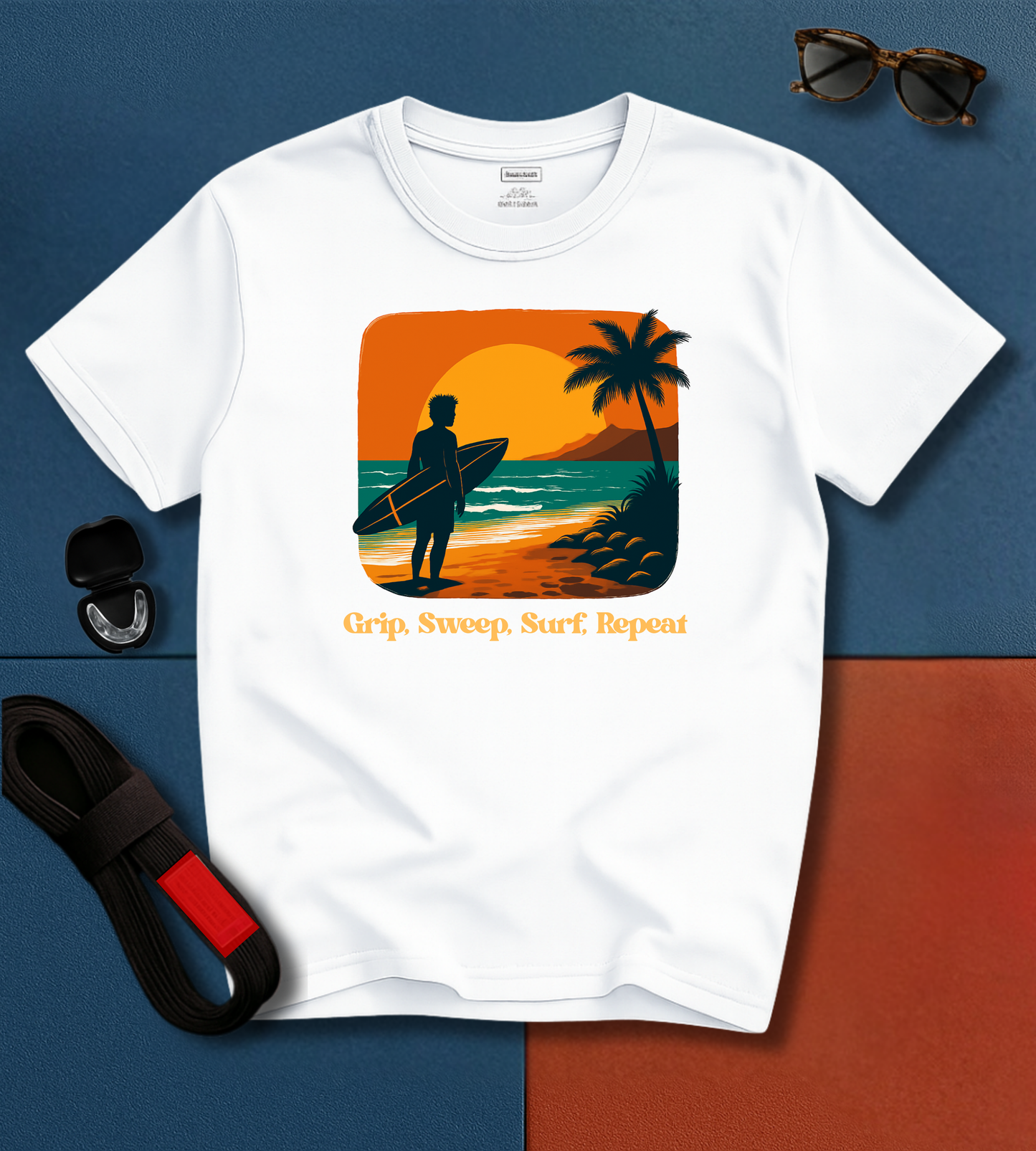 Brazilian Jiu Jitsu shirt - Grip, Sweep, Surf, Repeat