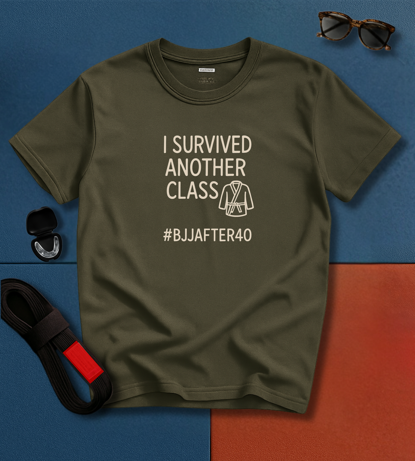 Brazilian Jiu Jitsu shirt - BJJAfter40: I Survived Another Class