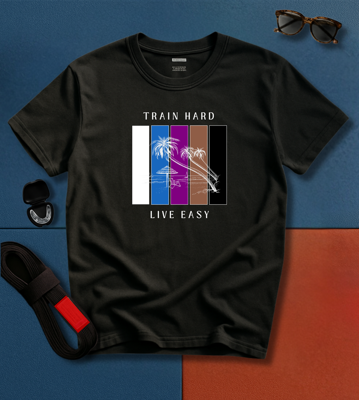 Brazilian Jiu Jitsu shirt - Train Hard, Live Easy