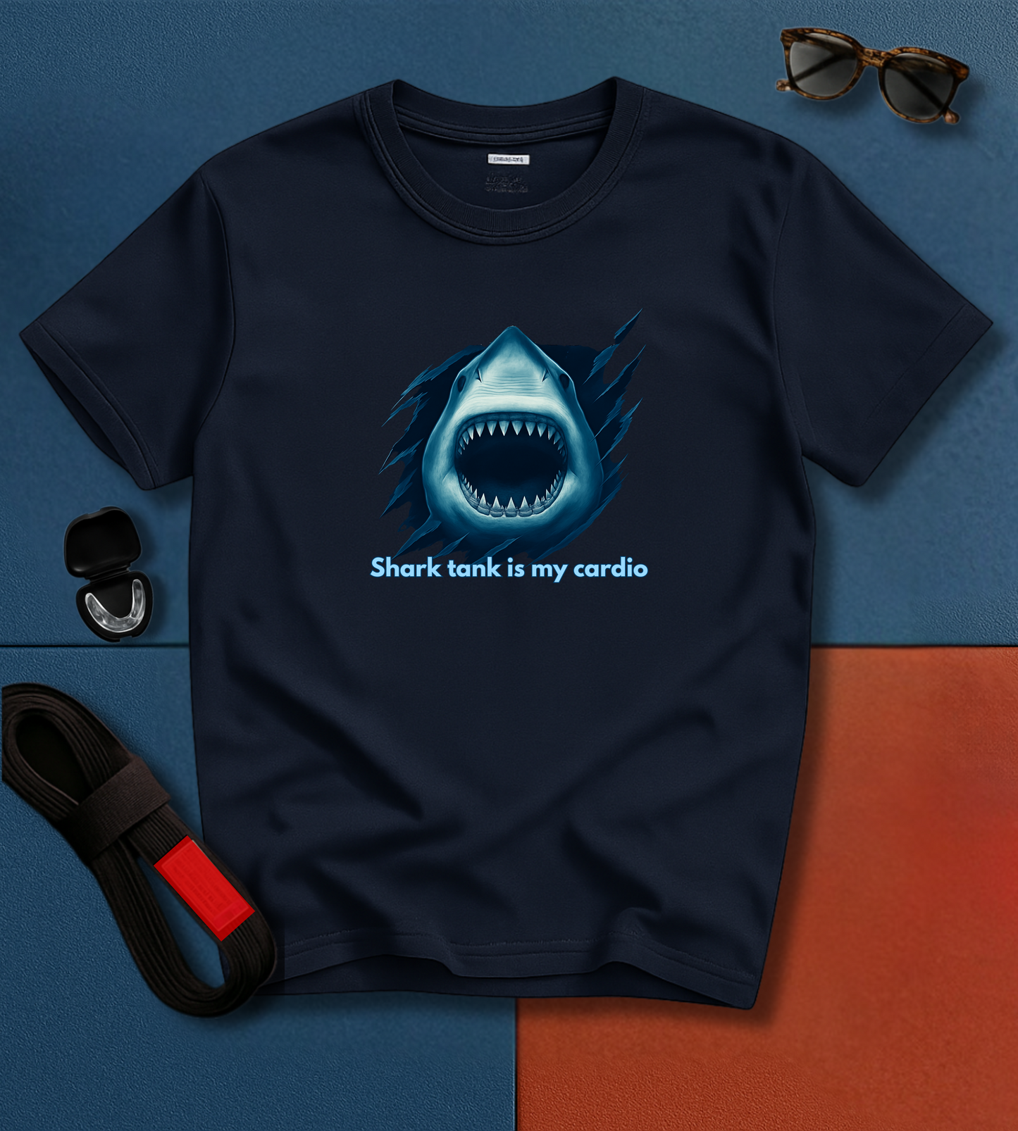 Jiu Jitsu T-Shirt - Shark Tank is My Cardio