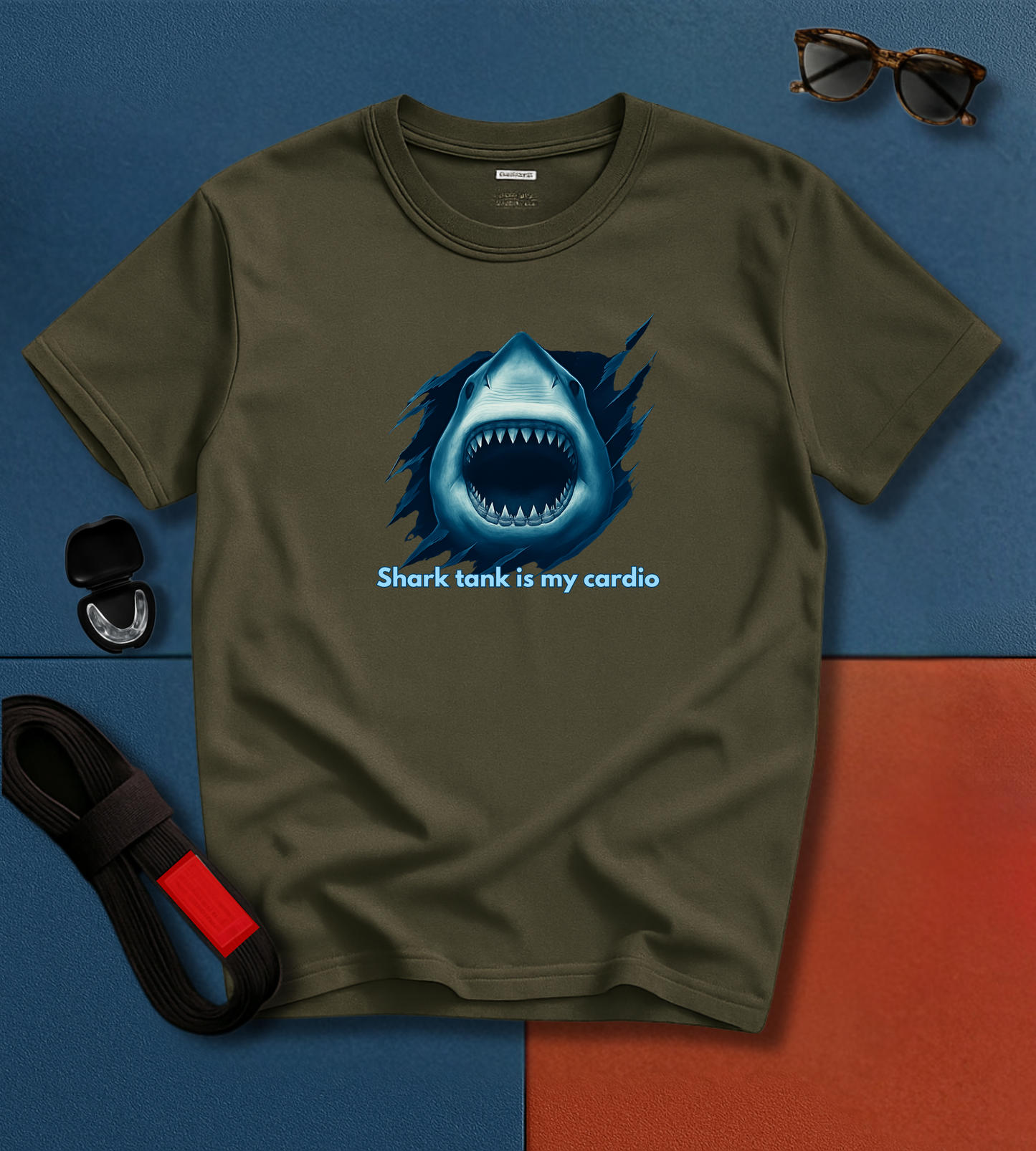 Jiu Jitsu T-Shirt - Shark Tank is My Cardio