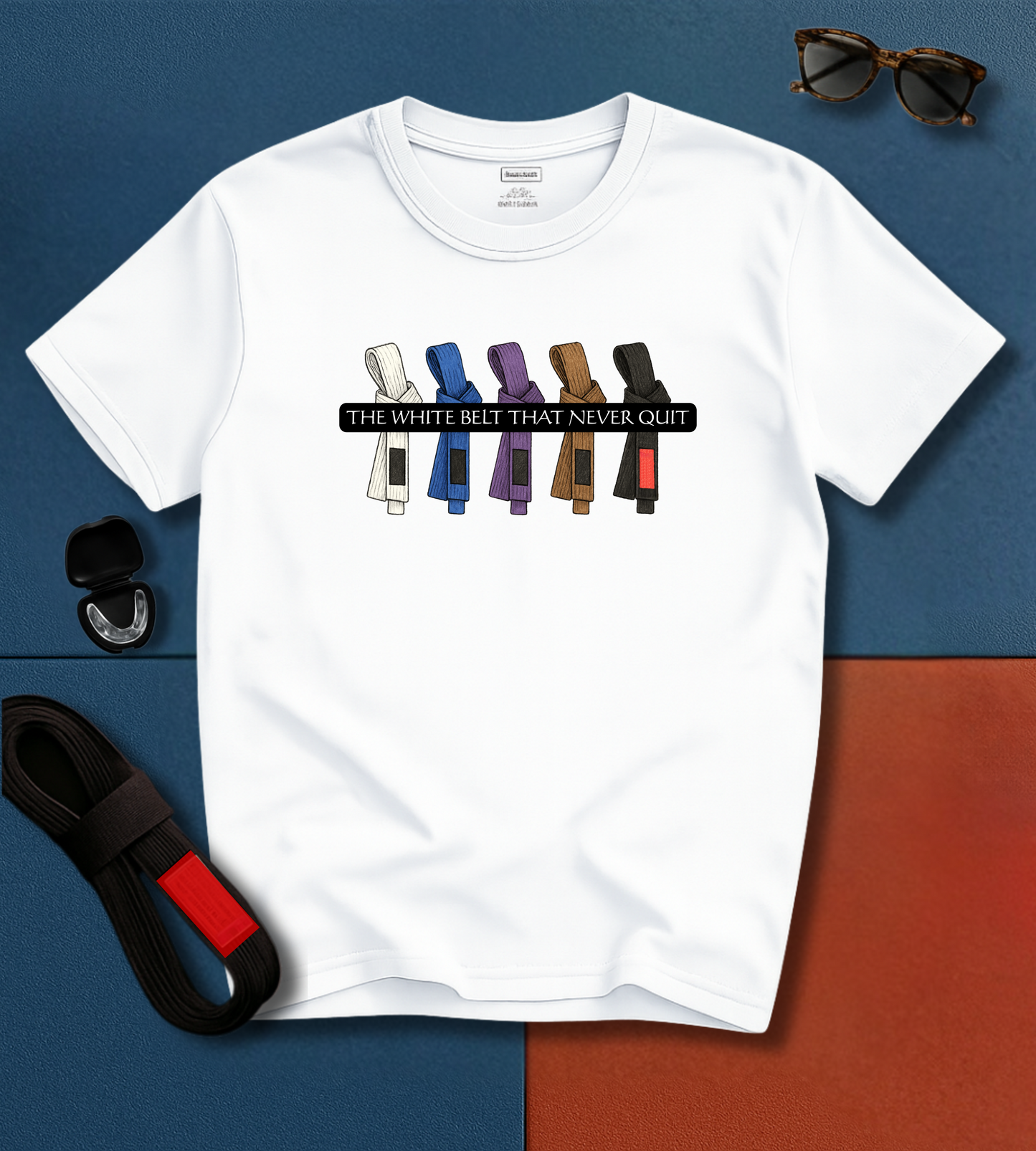 Jiu Jitsu T-Shirt - White Belt Never Quit