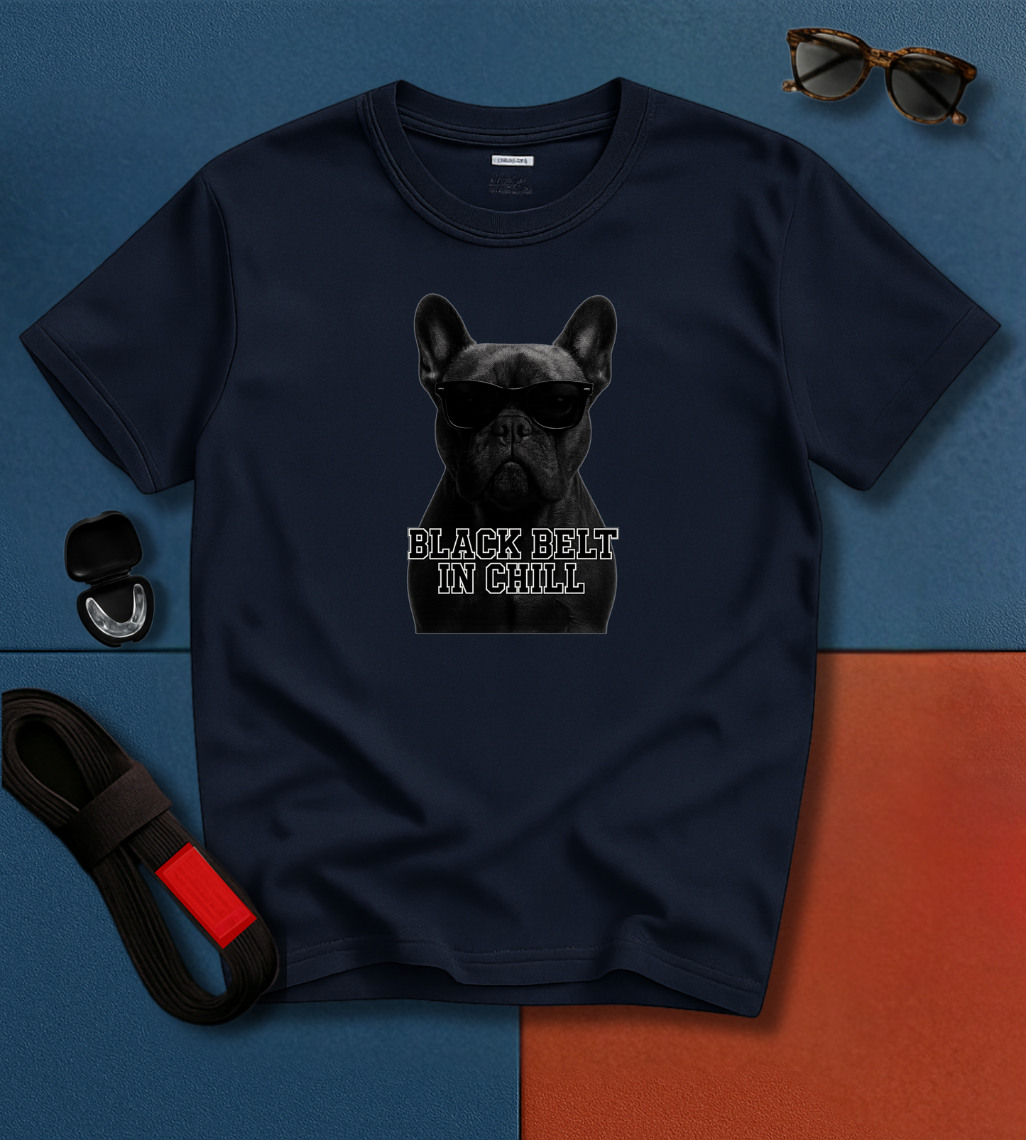 Jiu Jitsu shirt - French Bulldog Black Belt in Chill