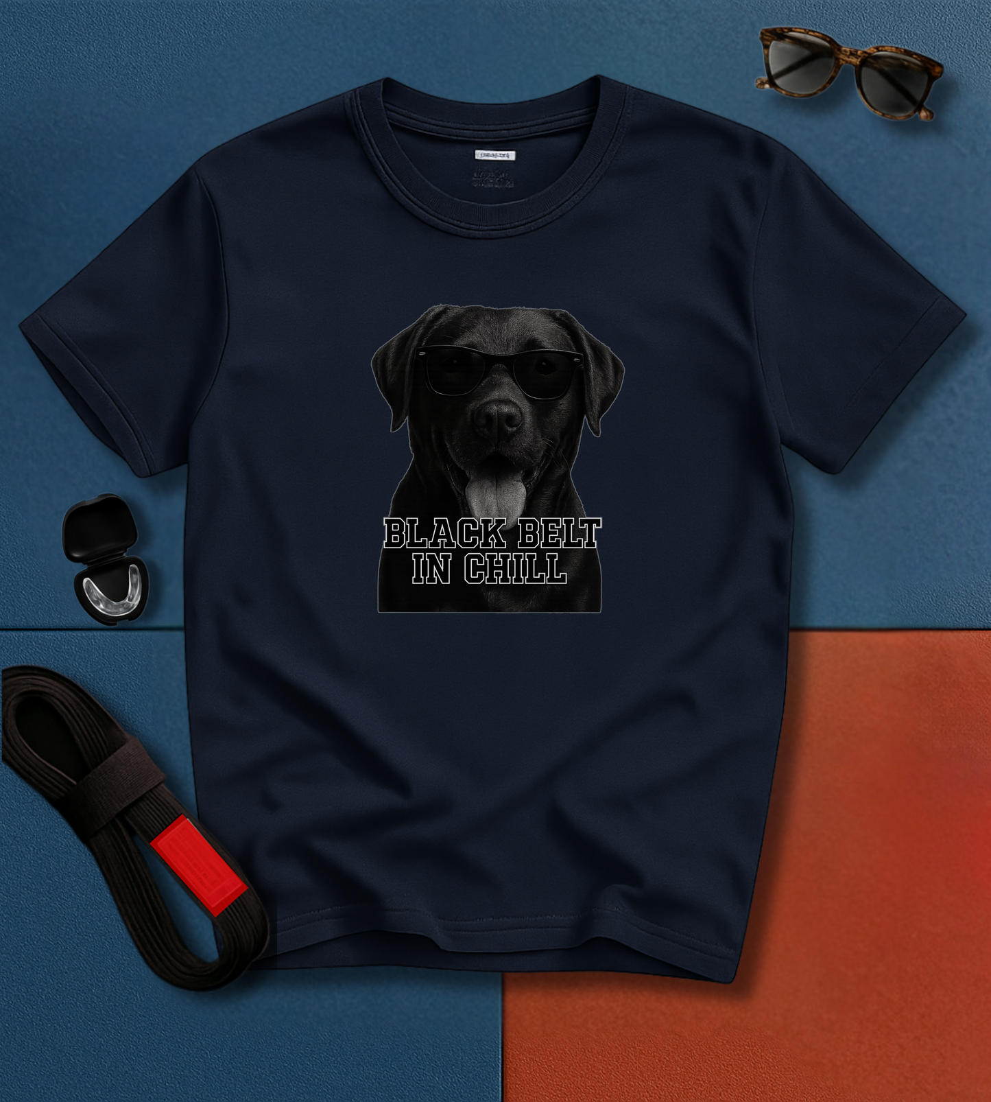 Jiu Jitsu T-Shirt - Labrador Black Belt In Chill
