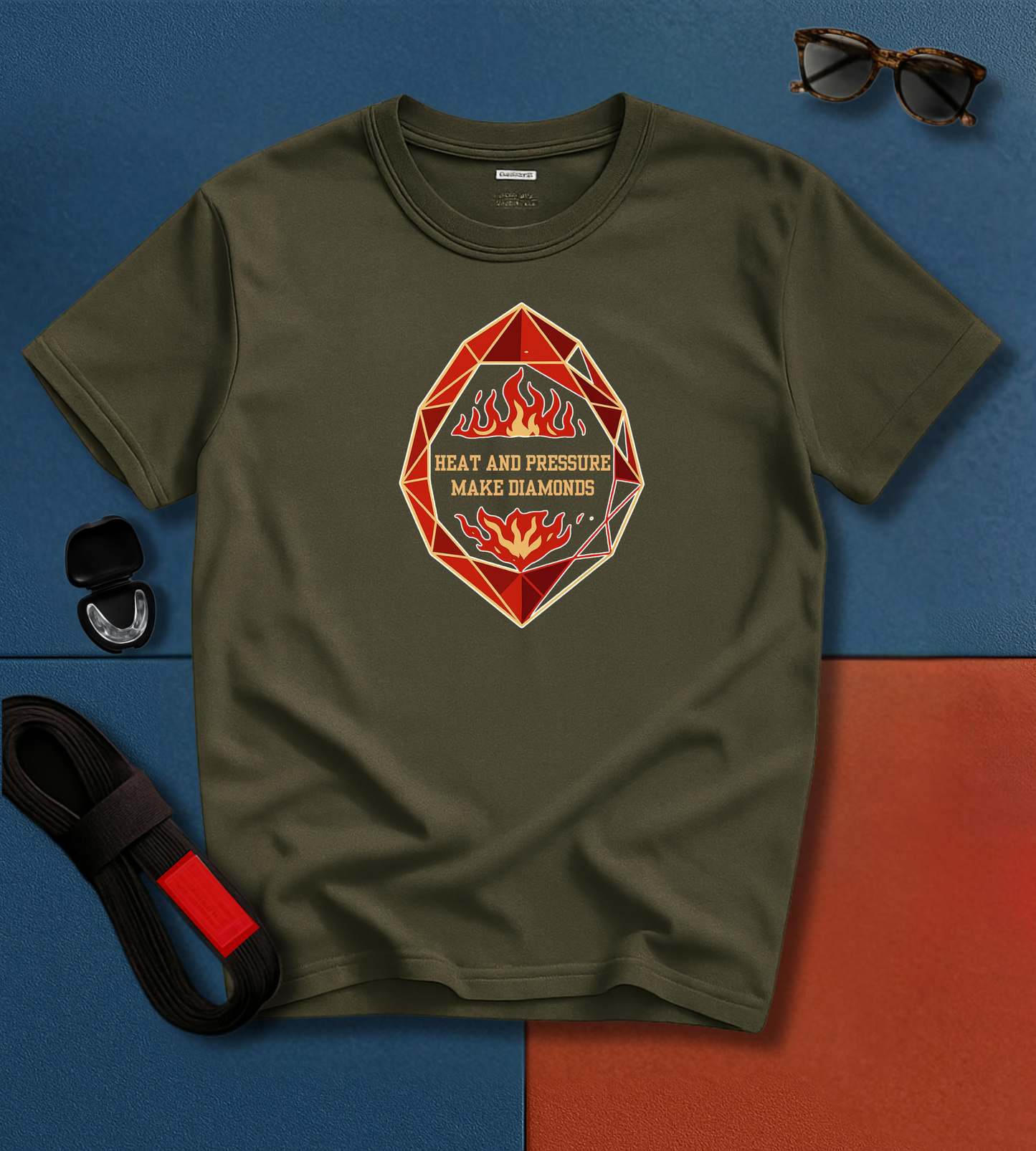 Jiu Jitsu T-Shirt - Heat And Pressure Makes Diamonds