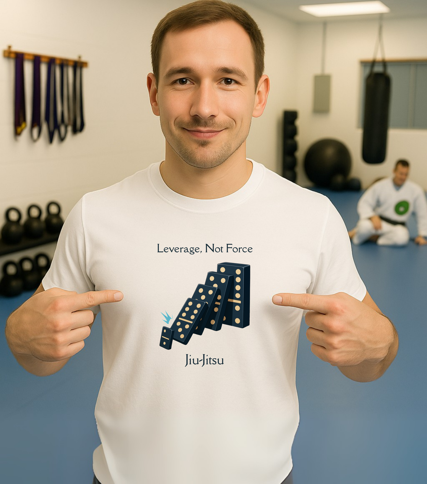 Jiu Jitsu T-Shirt - Leverage, Not Force