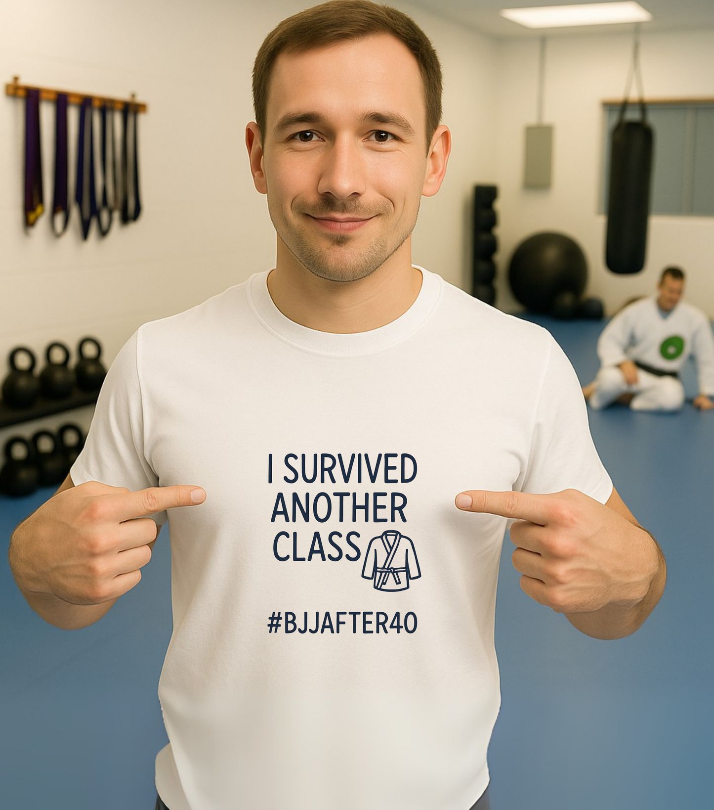 Brazilian Jiu Jitsu shirt - BJJAfter40: I Survived Another Class
