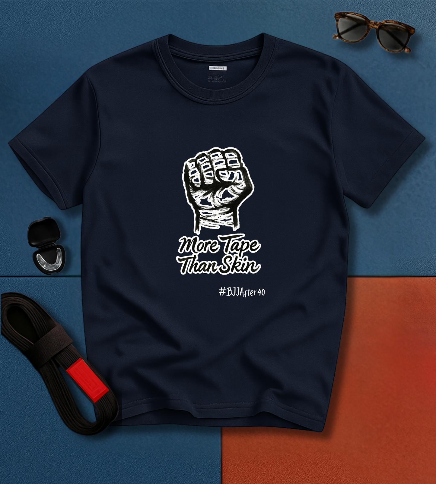 Jiu Jitsu T-Shirt - More tape than skin - Black & White