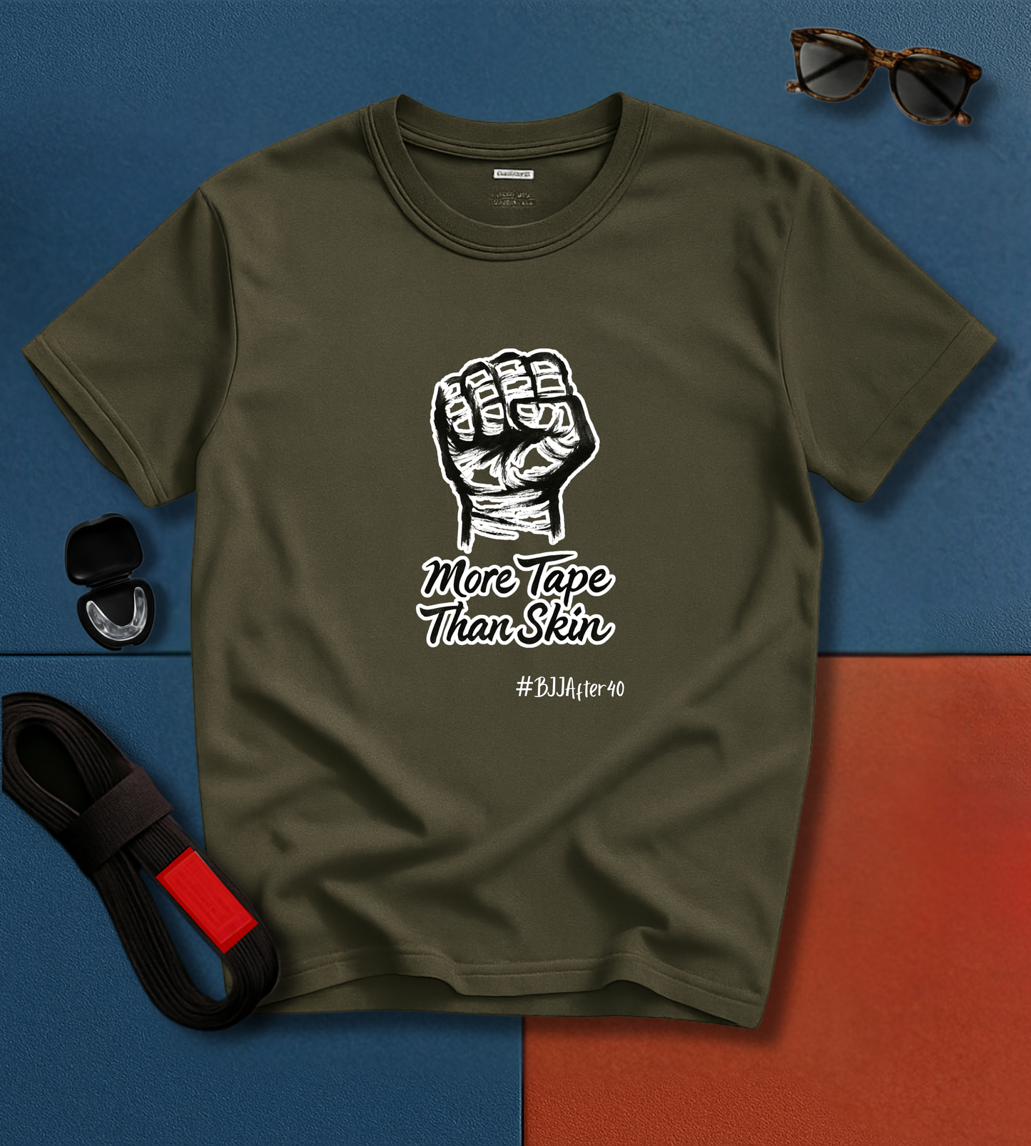 Jiu Jitsu T-Shirt - More tape than skin - Black & White