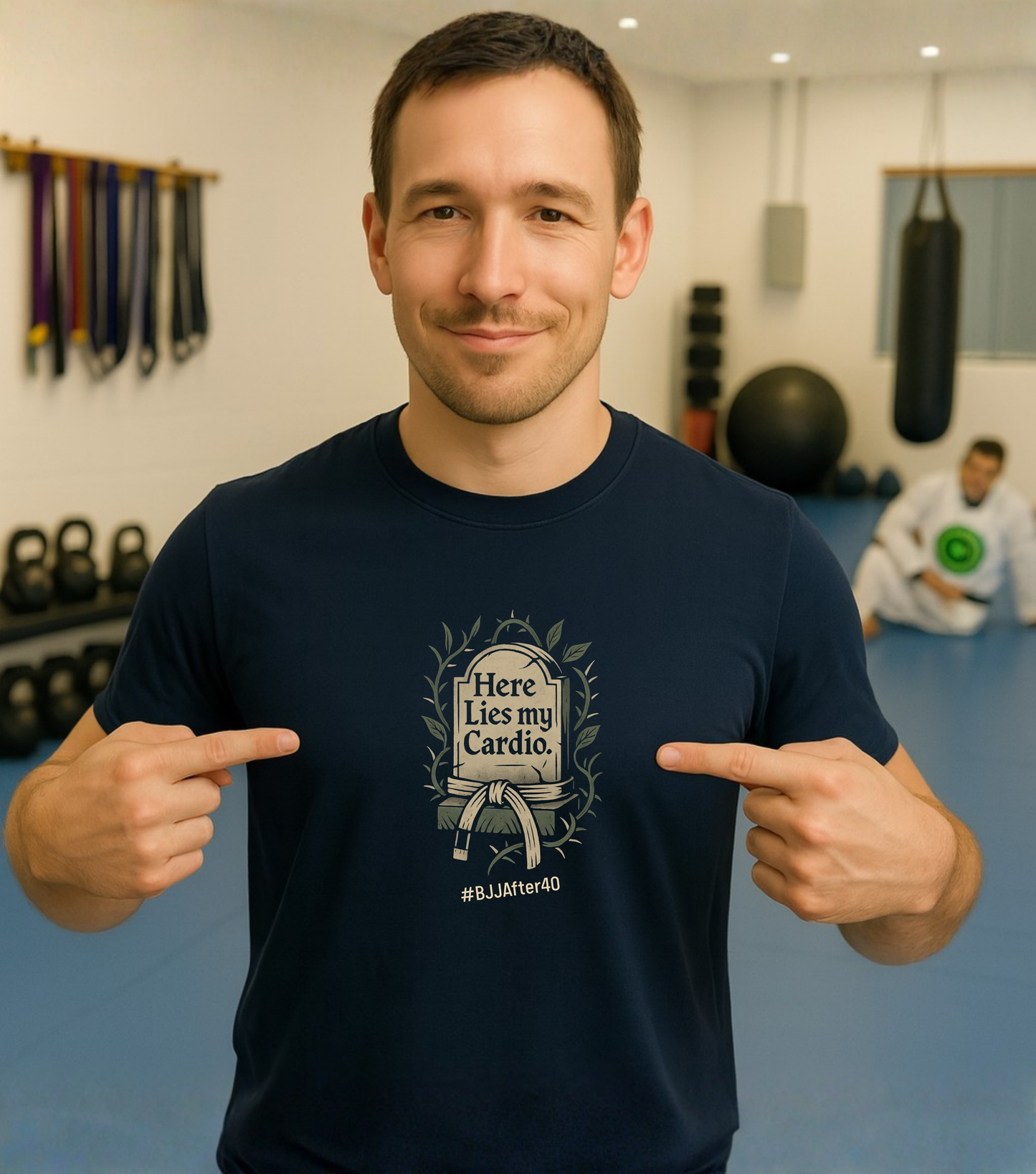 Jiu Jitsu T-Shirt - Here Lies My Cardio - Colors