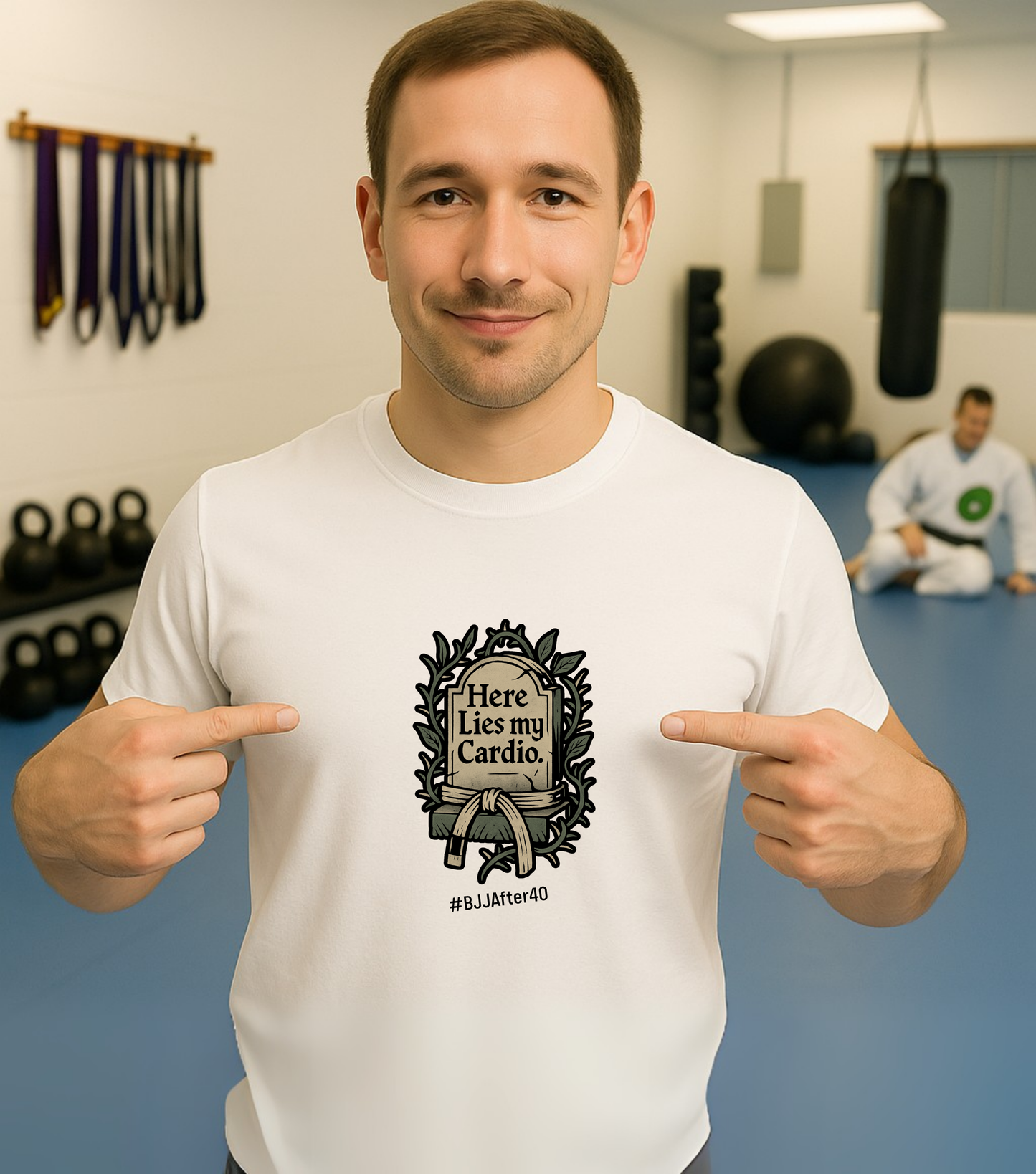 Jiu Jitsu T-Shirt - Here Lies My Cardio - Colors