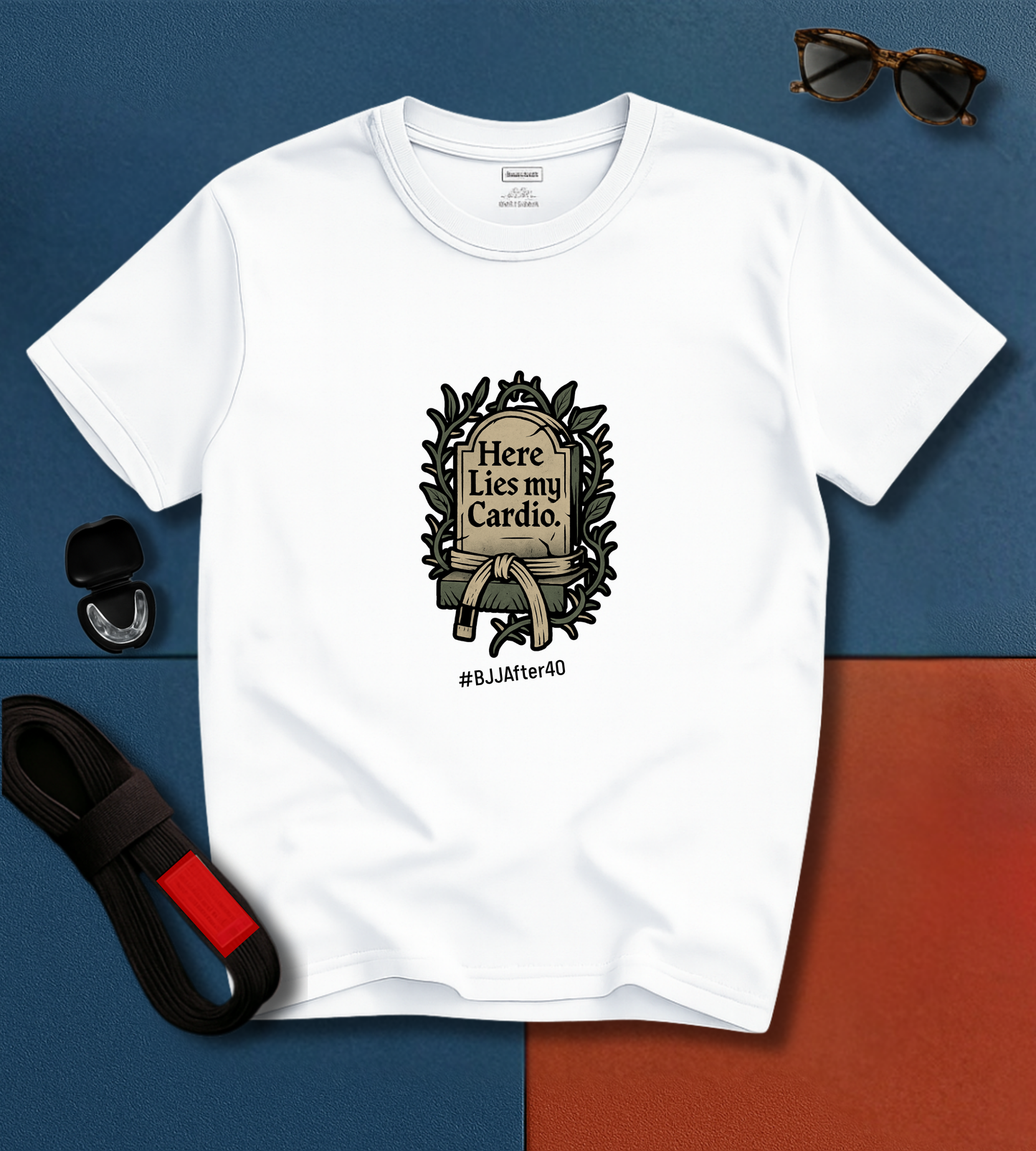 Jiu Jitsu T-Shirt - Here Lies My Cardio - Colors