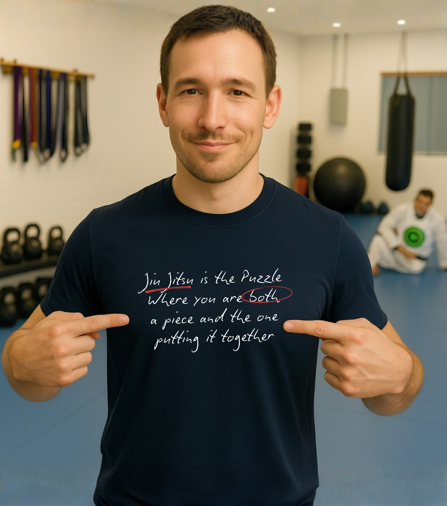 Jiu Jitsu T-Shirt - The Puzzle - Handwritten
