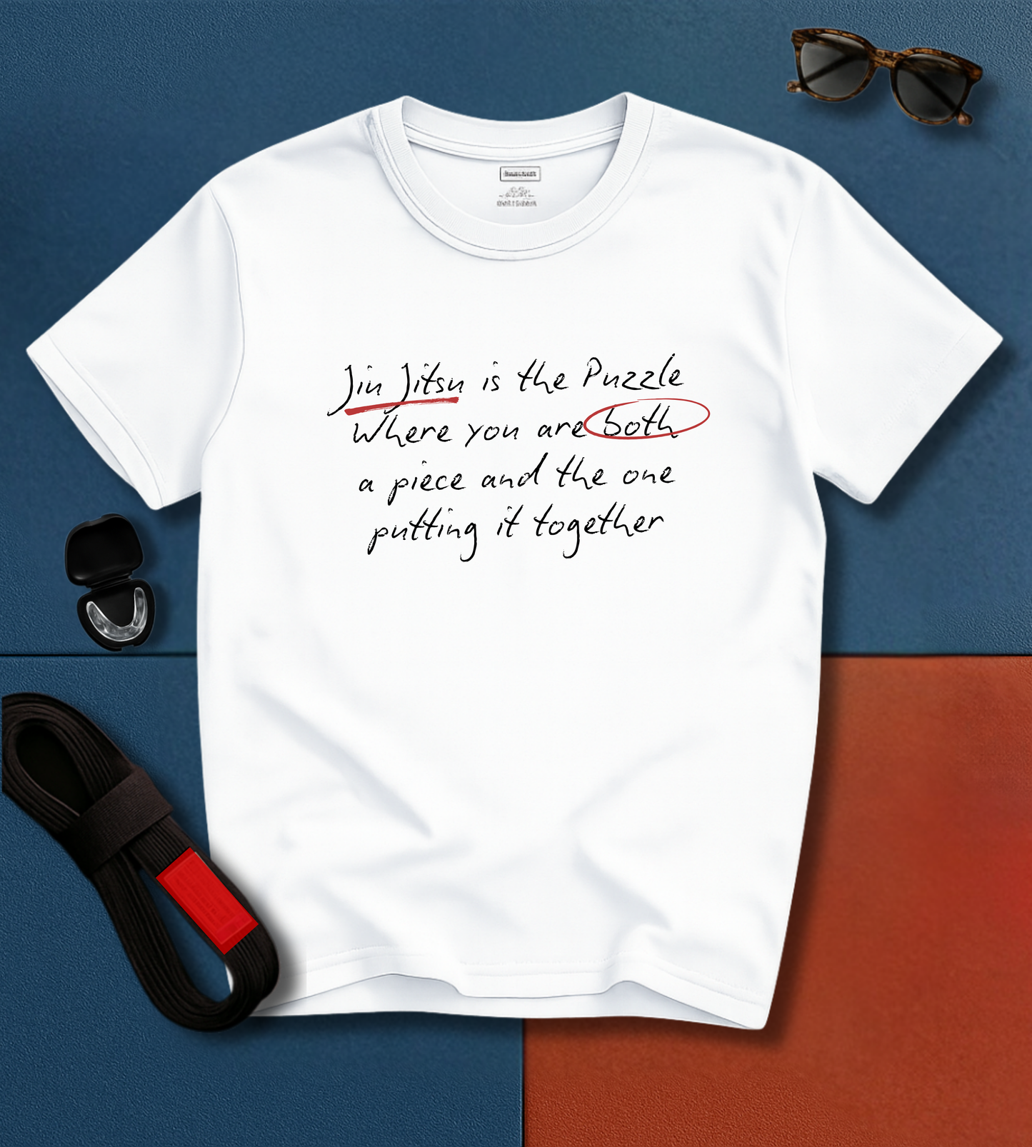 Jiu Jitsu T-Shirt - The Puzzle - Handwritten