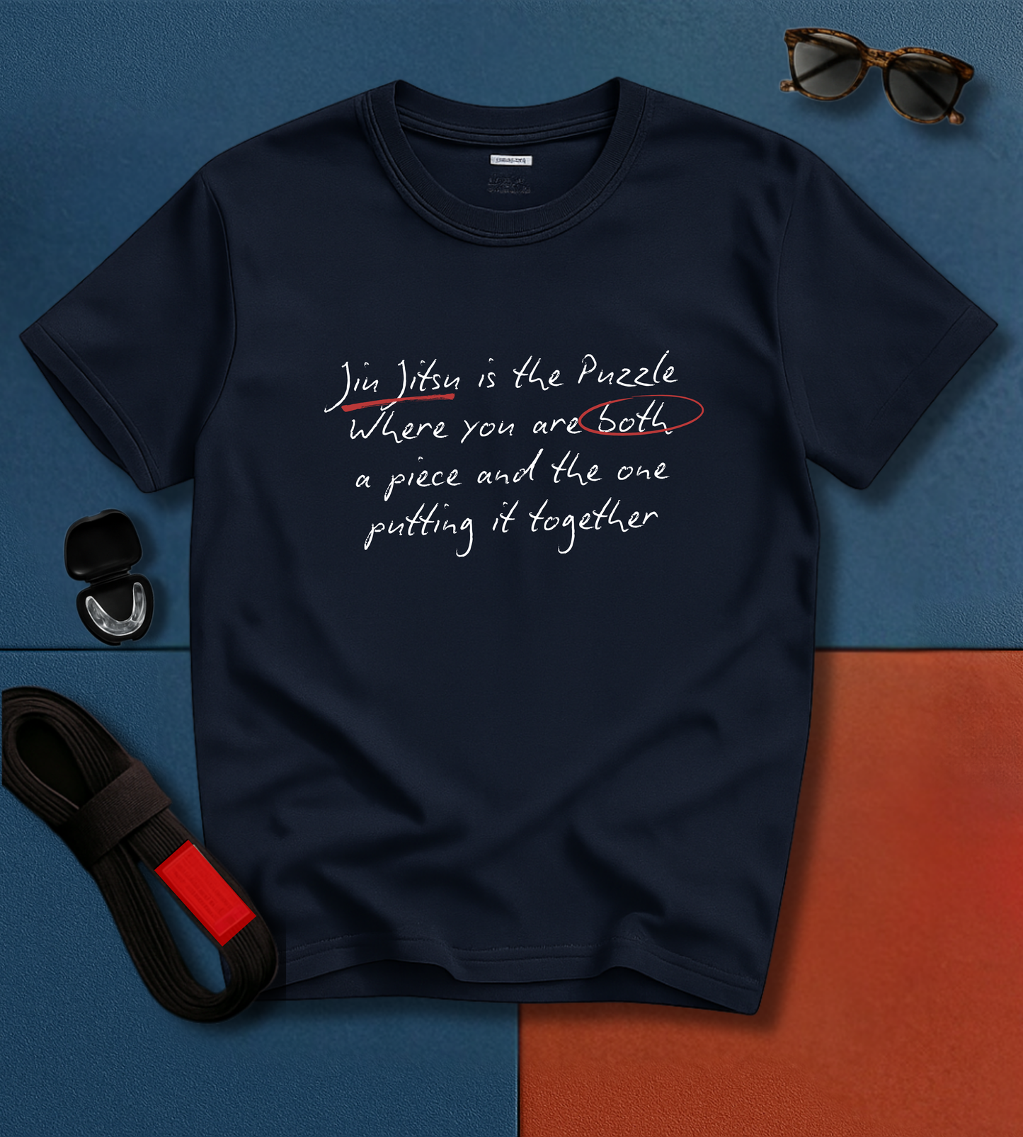 Jiu Jitsu T-Shirt - The Puzzle - Handwritten