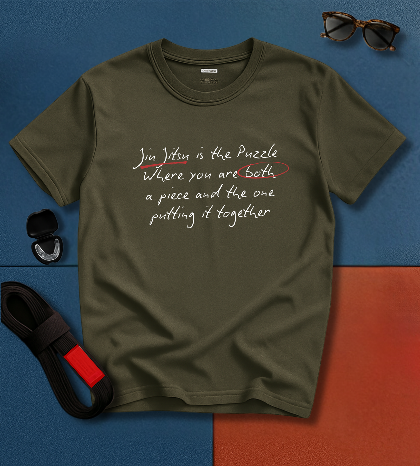 Jiu Jitsu T-Shirt - The Puzzle - Handwritten