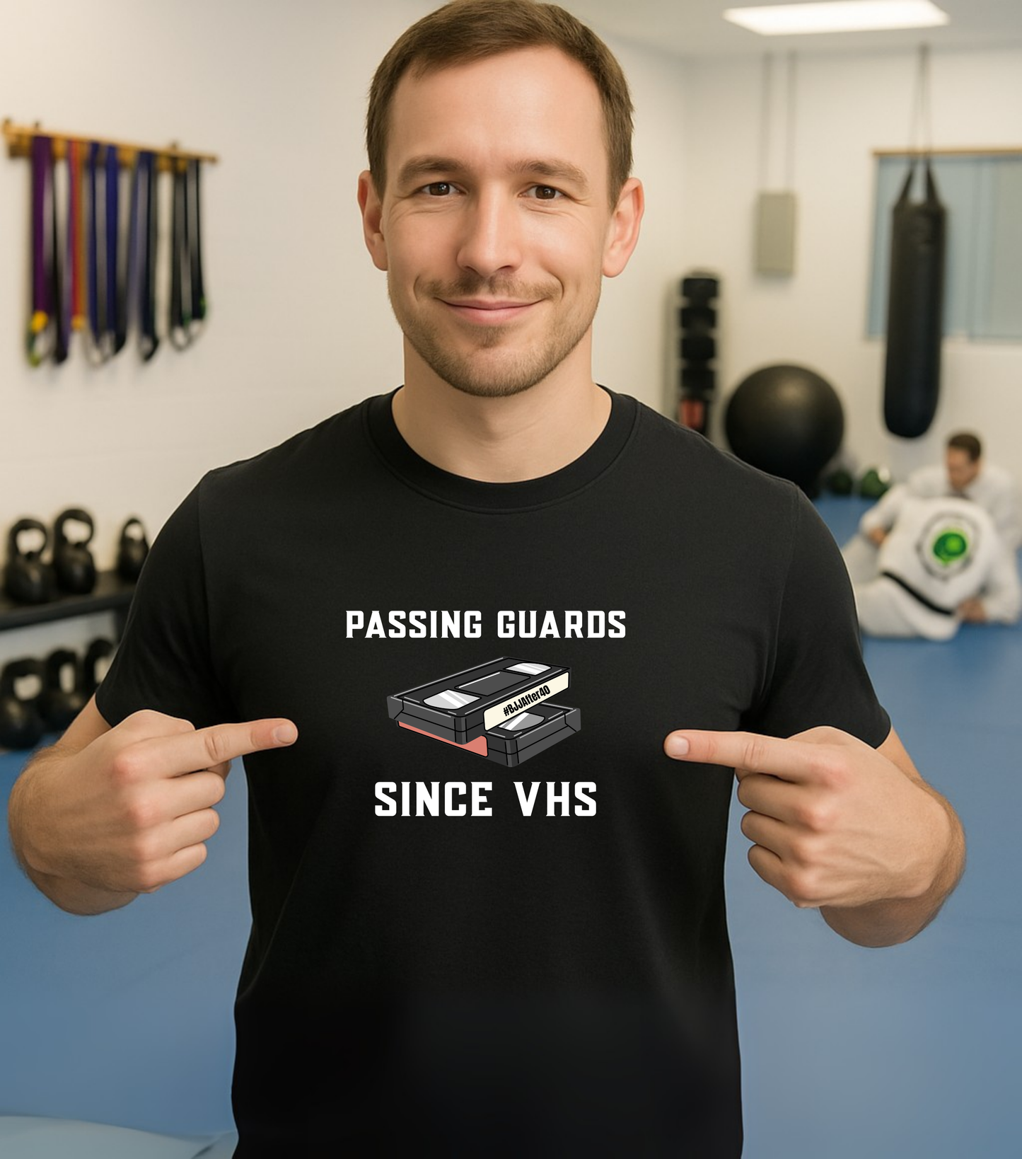 Brazilian Jiu Jitsu shirt - Passing Guarda Since VHS - Graphic