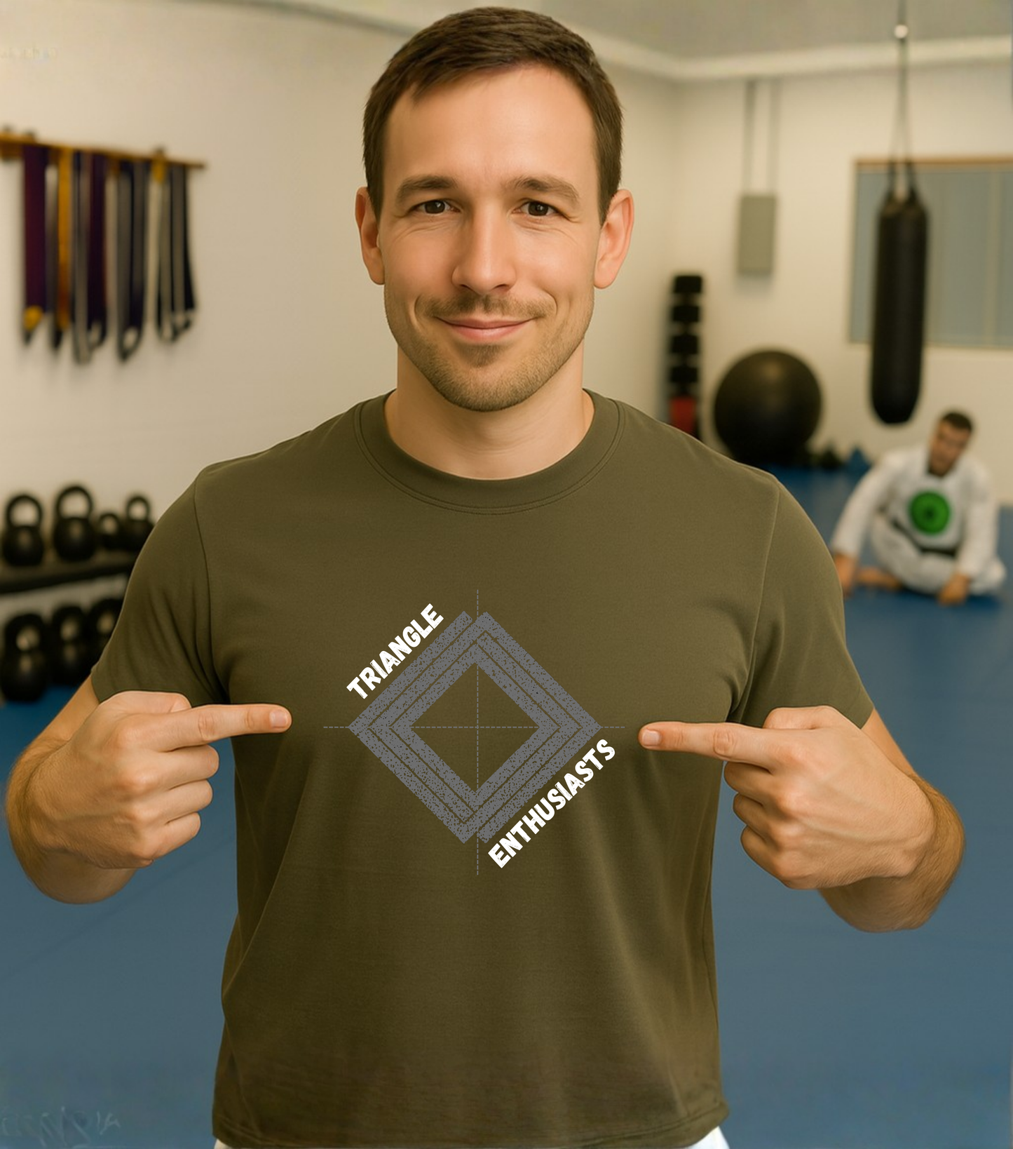 Brazilian Jiu Jitsu shirt - Triangle Enthusiasts - Black&White