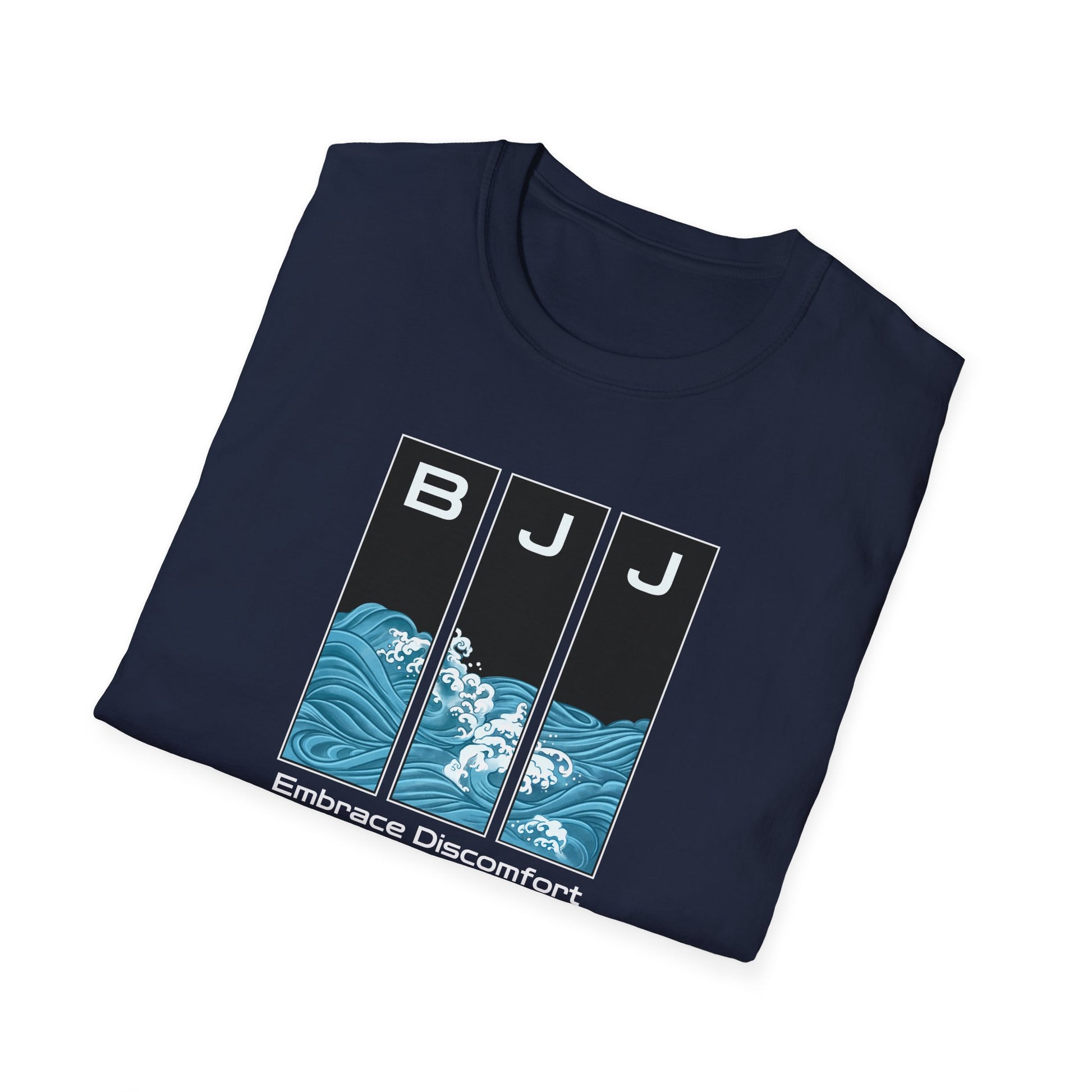 Embrace Discomfort Graphic BJJ T-shirt back view | Frames Culture BJJ t-shirt