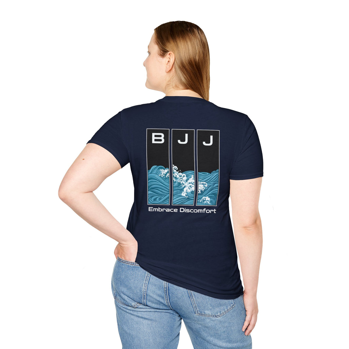 Back Embrace Discomfort Graphic BJJ T-shirt