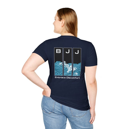 Back Embrace Discomfort Graphic BJJ T-shirt