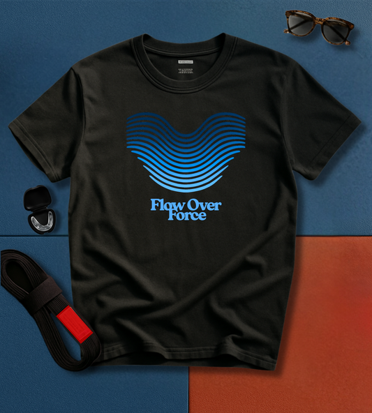 Brazilian Jiu-Jitsu Short Sleeve Shirt: Flow Over Force