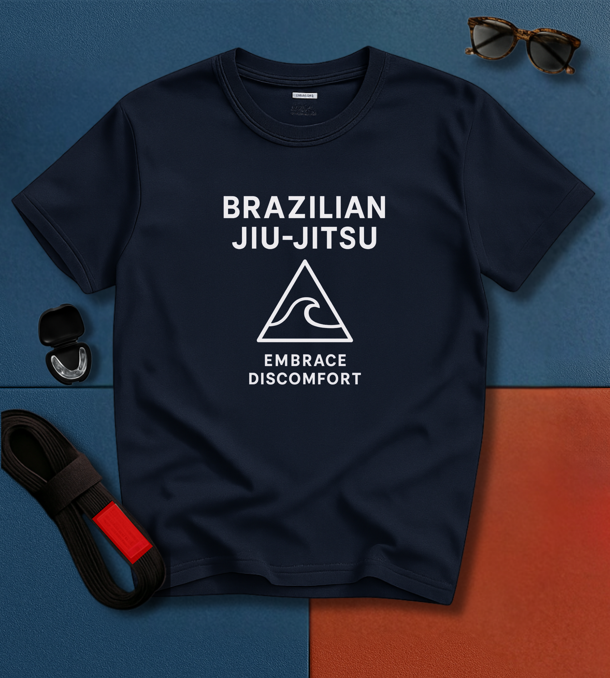 Navy / S Embrace Discomfort Jiu Jitsu Shirt T-Shirt - Frames Culture