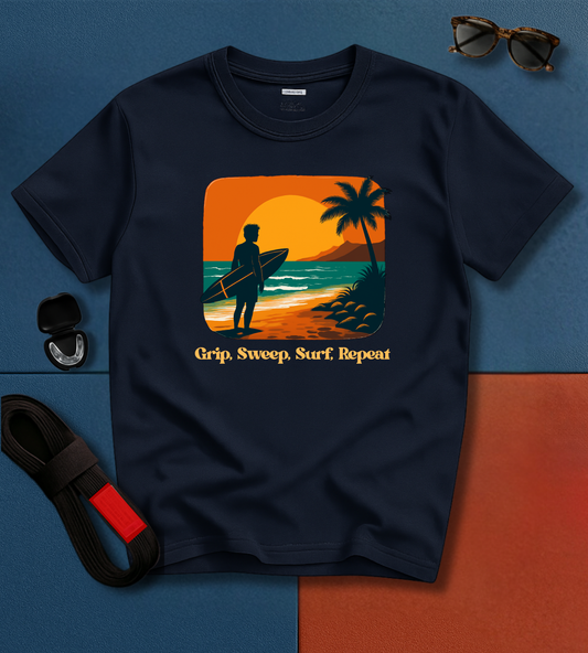 Brazilian Jiu Jitsu shirt - Grip, Sweep, Surf, Repeat