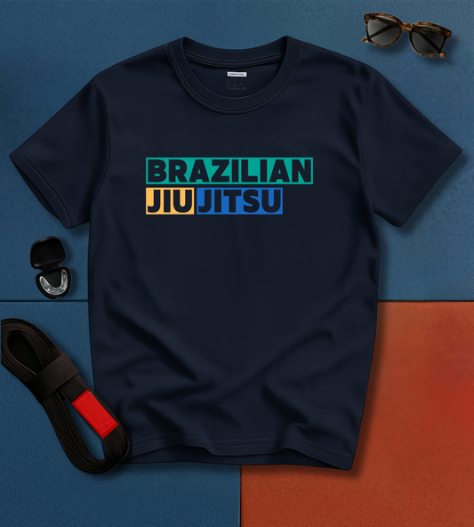 Brazilian Jiu Jitsu shirt - Green, Yellow and Blue