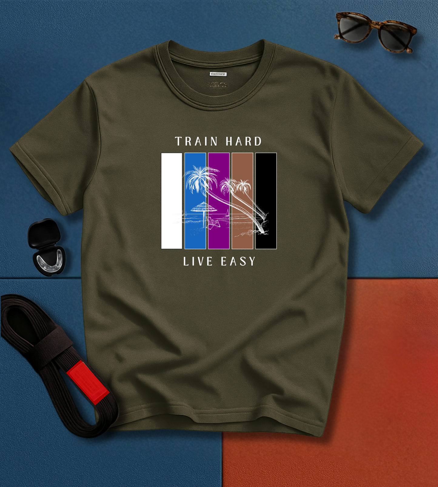 Brazilian Jiu Jitsu shirt - Train Hard, Live Easy