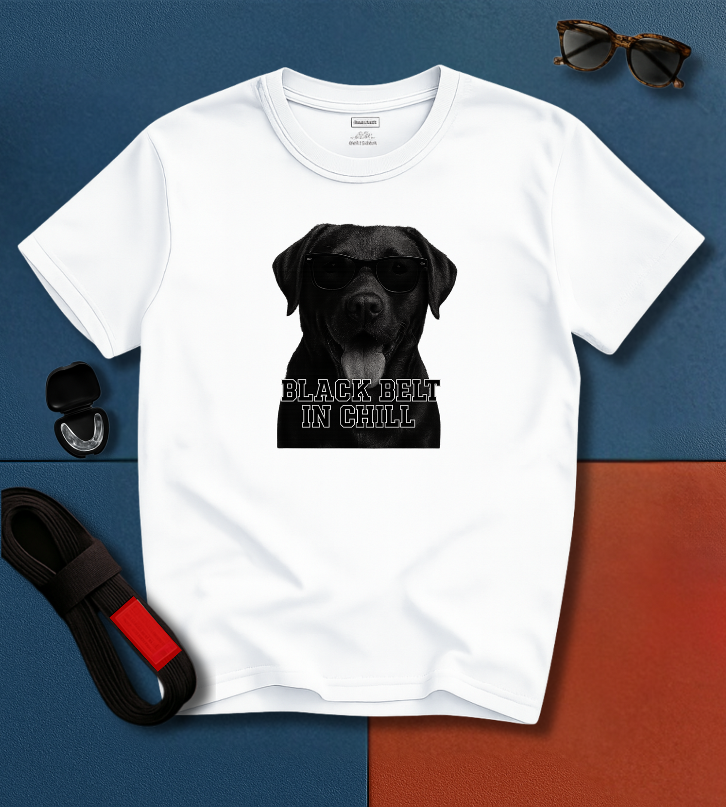 Jiu Jitsu T-Shirt - Labrador Black Belt In Chill