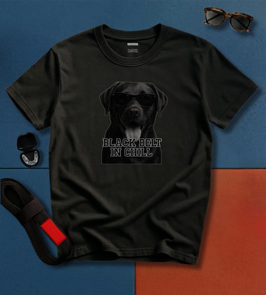 Jiu Jitsu T-Shirt - Labrador Black Belt In Chill