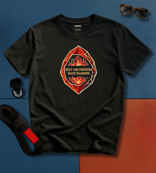 Jiu Jitsu T-Shirt - Heat And Pressure Makes Diamonds