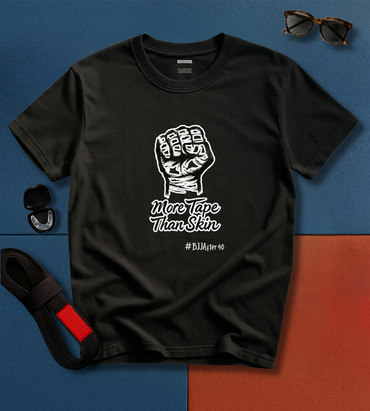 Jiu Jitsu T-Shirt - More tape than skin - Black & White
