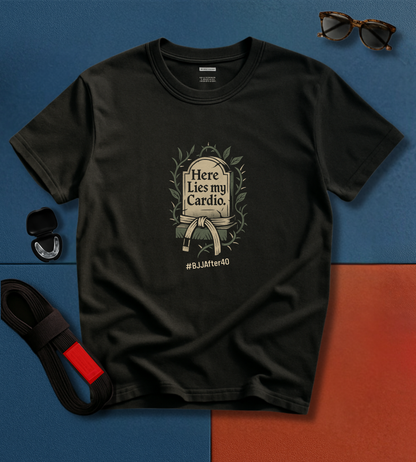 Jiu Jitsu T-Shirt - Here Lies My Cardio - Colors