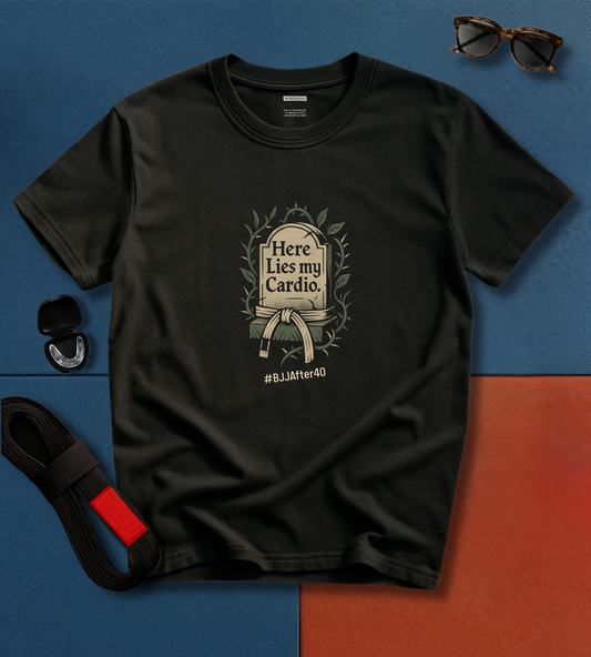 Jiu Jitsu T-Shirt - Here Lies My Cardio - Colors