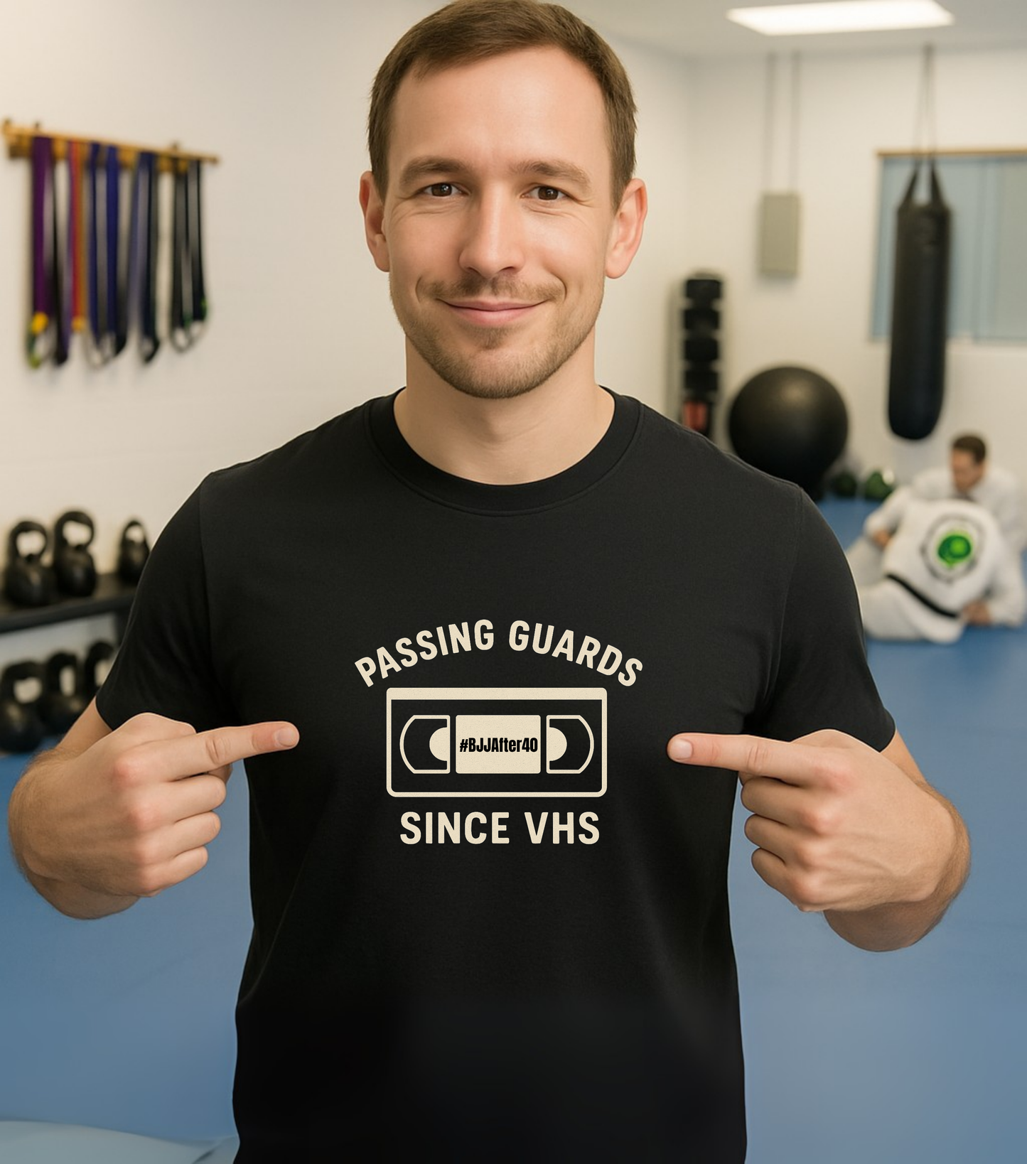 Brazilian Jiu Jitsu shirt - Passing Guards Since VHS - Minimal
