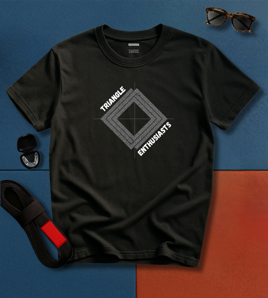 Brazilian Jiu Jitsu shirt - Triangle Enthusiasts - Black&White