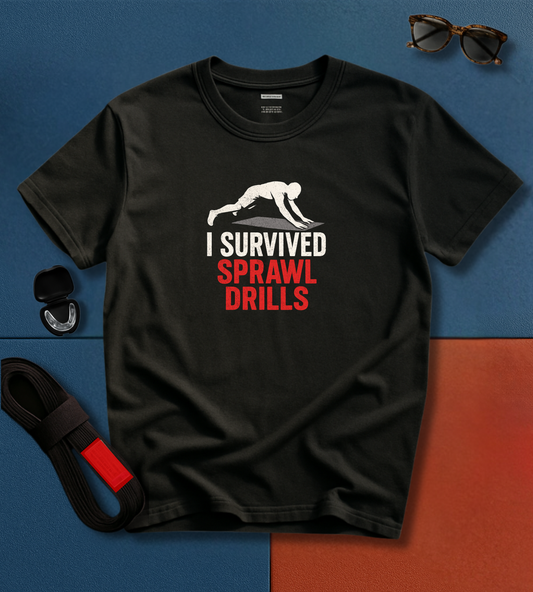 I Survived Sprawl Drills BJJ T-shirt