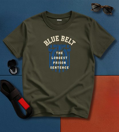 Blue Belt Prison Sentence BJJ T-shirt