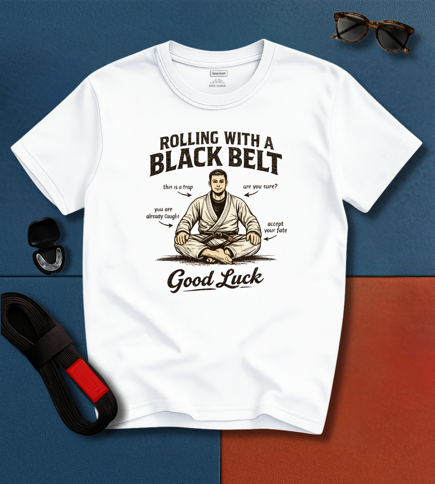 Black Belt Roll BJJ T-shirt