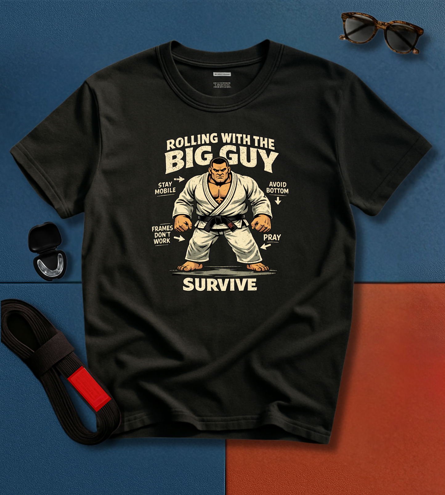 Big Guy Roll BJJ T-shirt