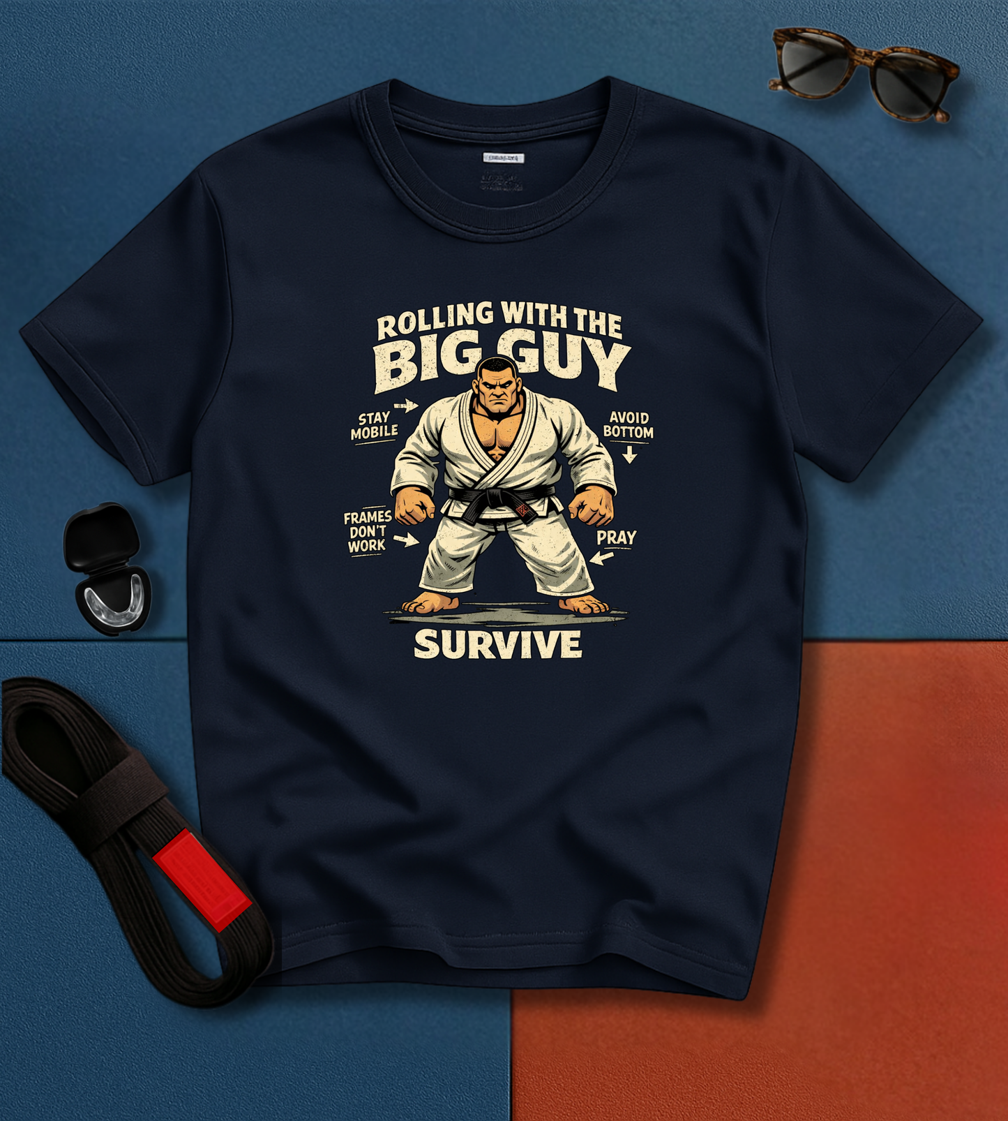 Big Guy Roll BJJ T-shirt