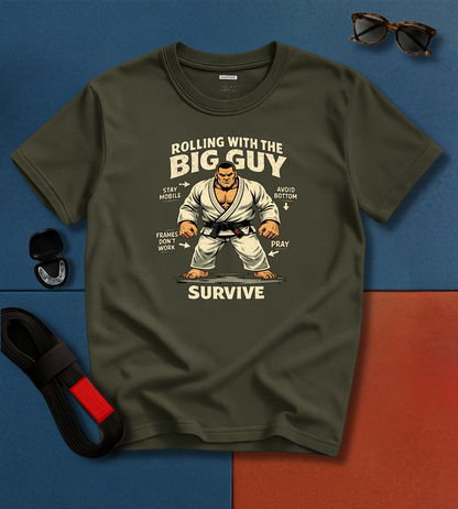 Big Guy Roll BJJ T-shirt