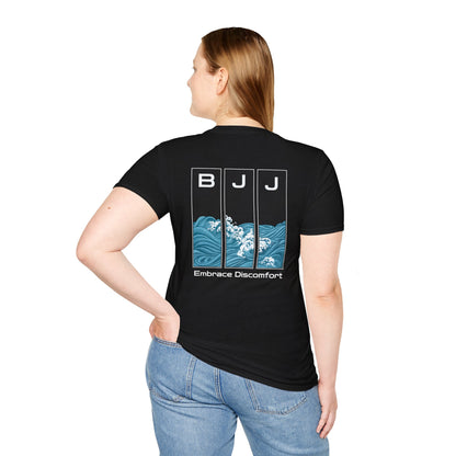 Back Embrace Discomfort Graphic BJJ T-shirt